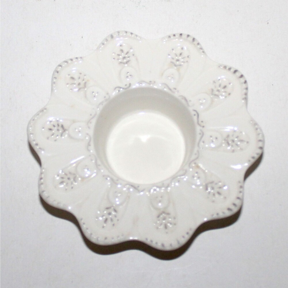 Yankee Candle candle holder pineapple white porcelain French country farmhouse
